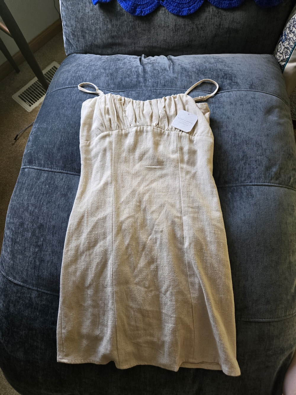 Altar'd State Natural Cream Spaghetti Strap Dress